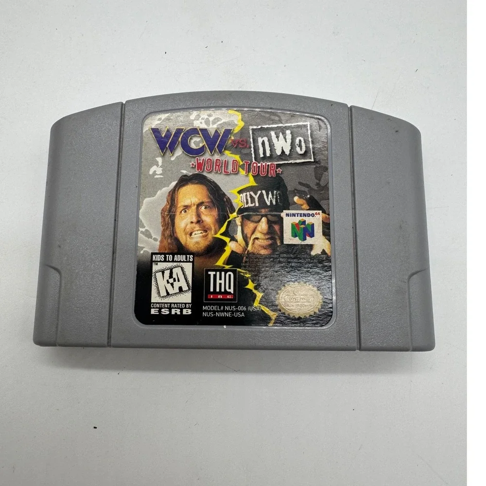 WCW vs nWo World Tour Nintendo 64 N64 THQ Video Game‎ Cartridge NUS-006 USA